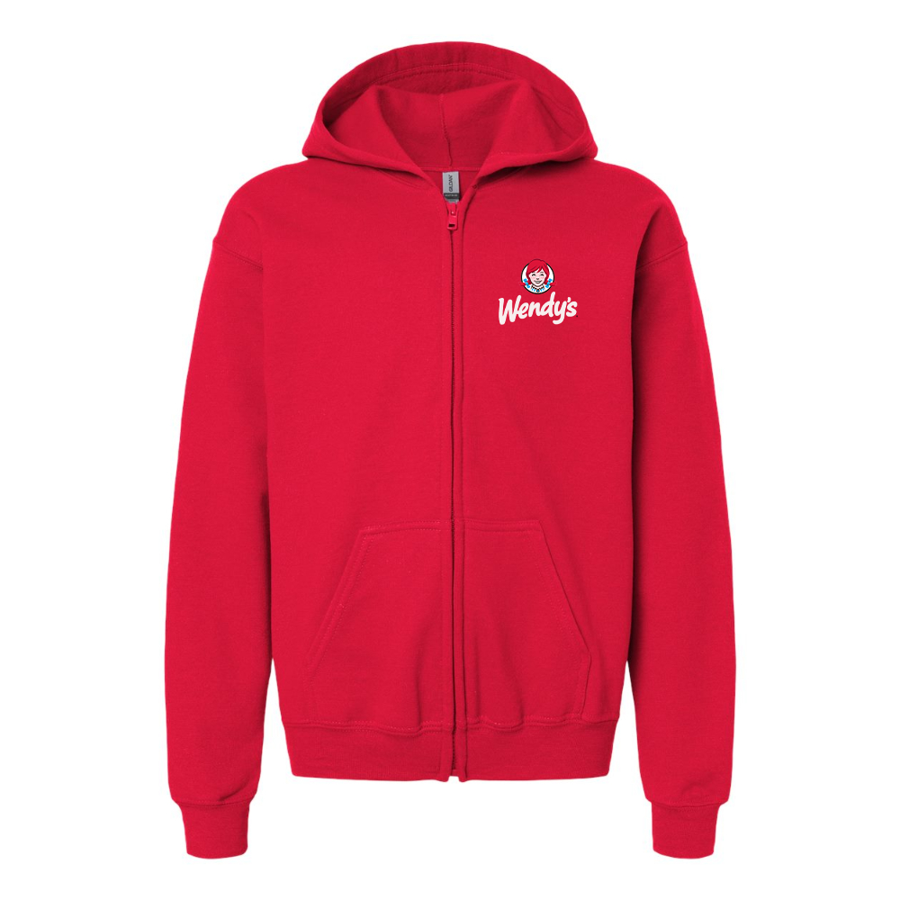 Youth  Wendy_s  Gildan Heavy Blend Full Zip Hooded Sweatshirt