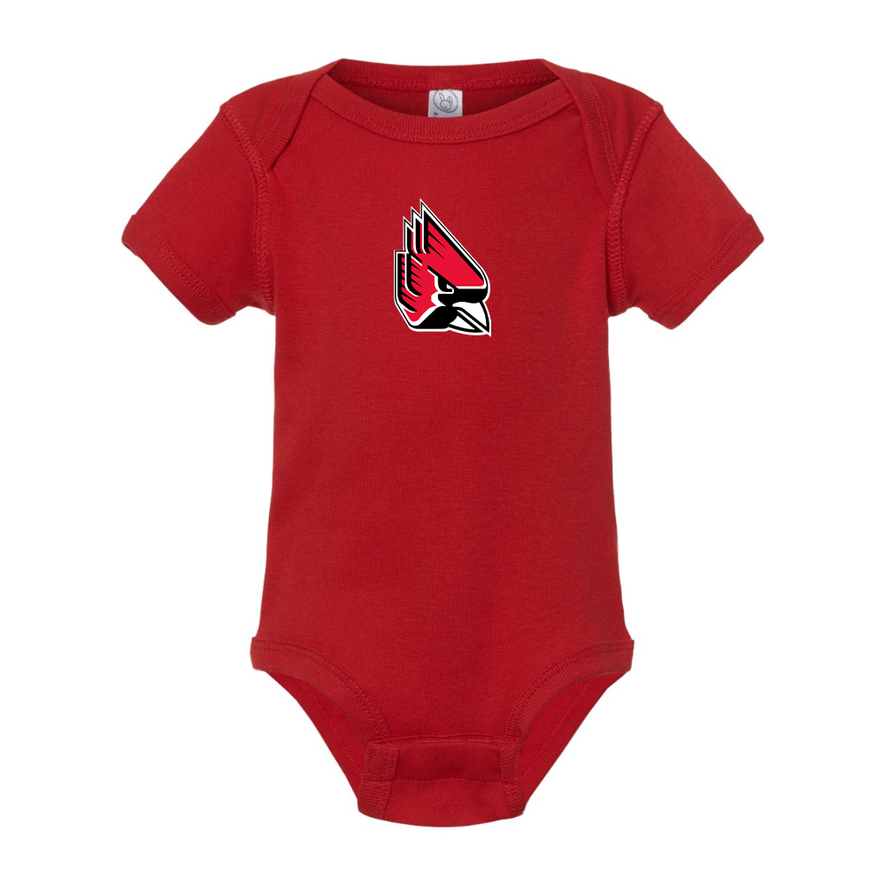 Ball State Cardinals  Rabbit Skins Infant Baby Rib Bodysuit