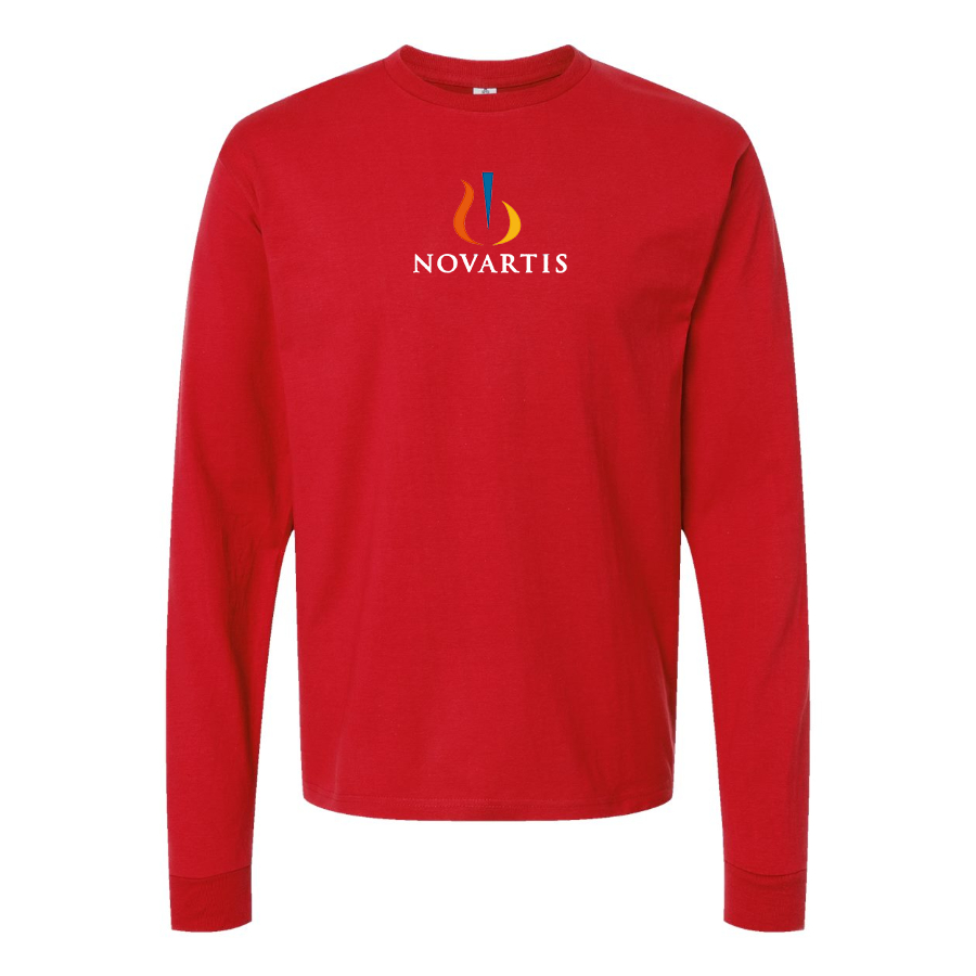 Men's  Novartis Logo  Cotton Long Sleeve T-Shirt