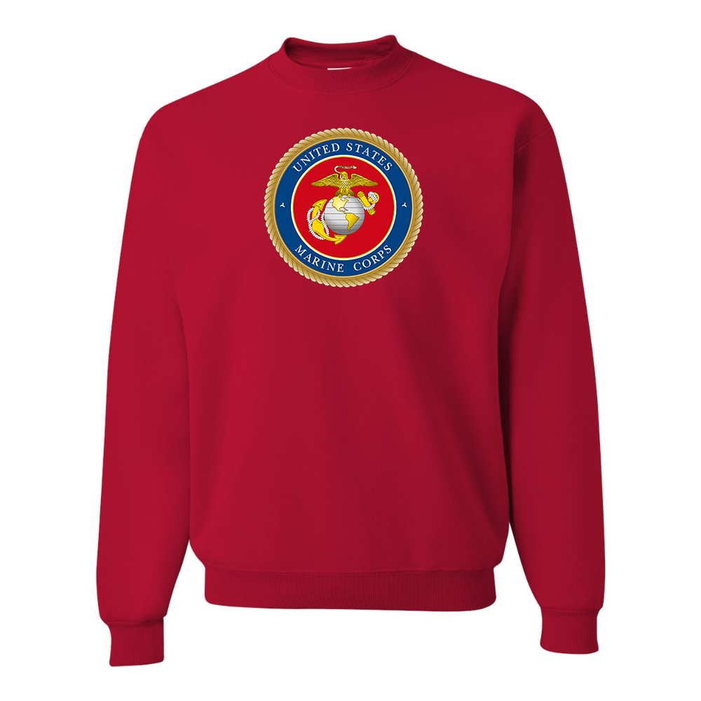 Men's  USMC Emblem JERZEES NuBlend Crewneck Sweatshirt