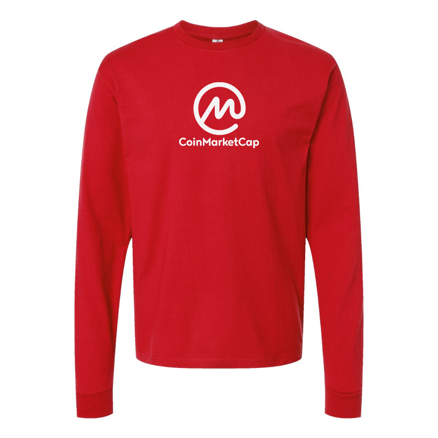 Men's CoinMarketCap Logo Cotton Long Sleeve T-Shirt