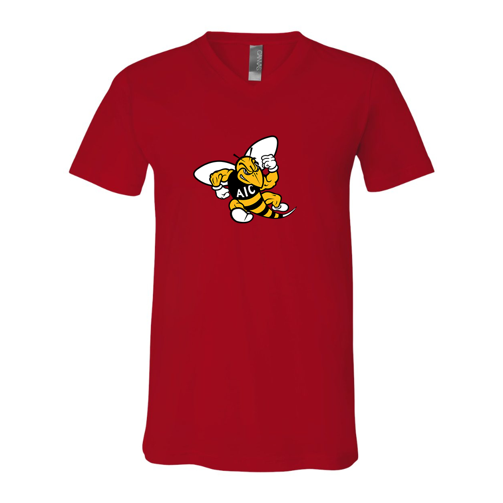 AIC Yellow Jackets BELLA  CANVAS - Jersey V-Neck T-Shirt