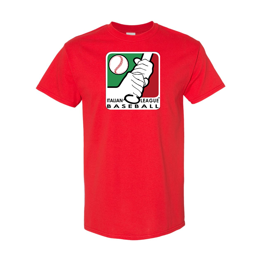 Men's Italian Baseball League Logo Cotton T-Shirt