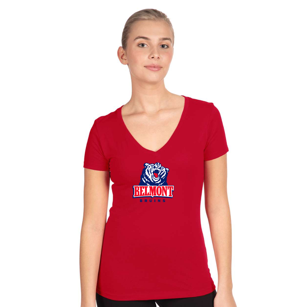 Women's Belmont Bruins  Next Level V-Neck T-Shirt
