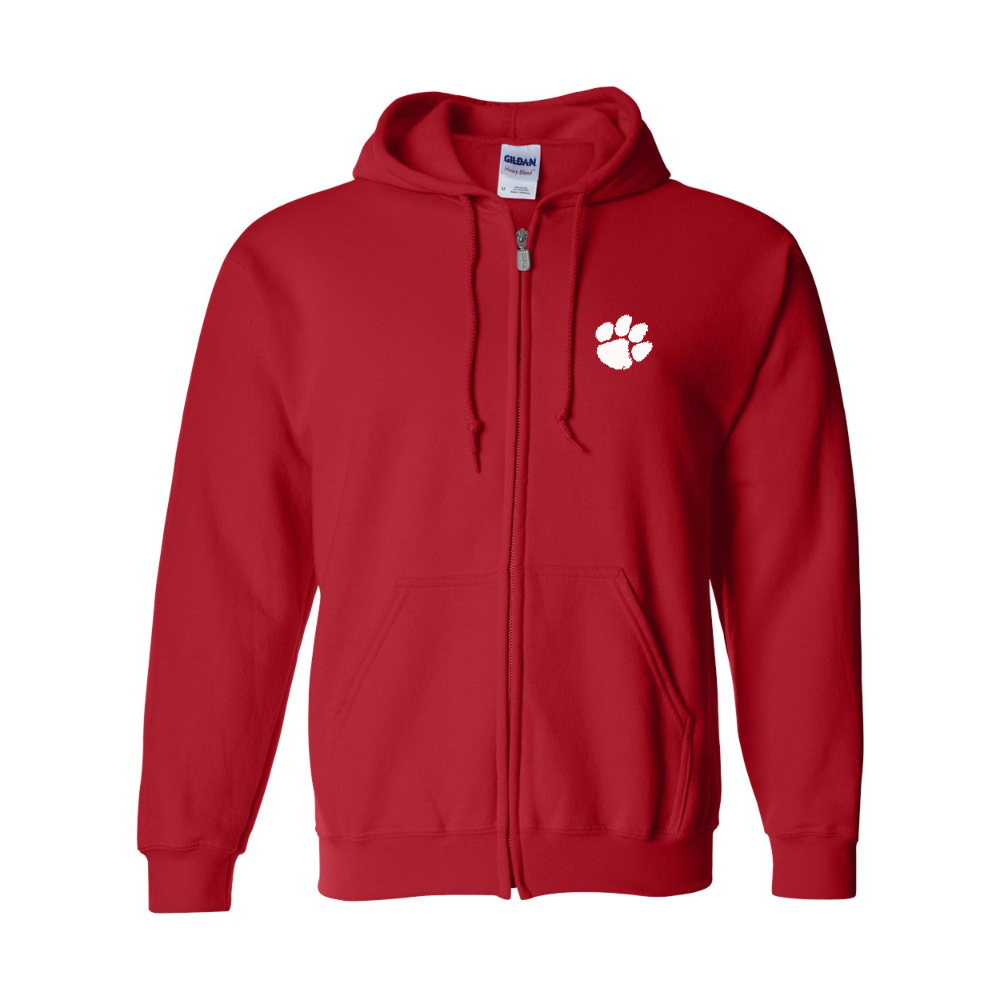 Men's  Clemson Tigers Gildan  Heavy Blend Full Zip Hooded Sweatshirt