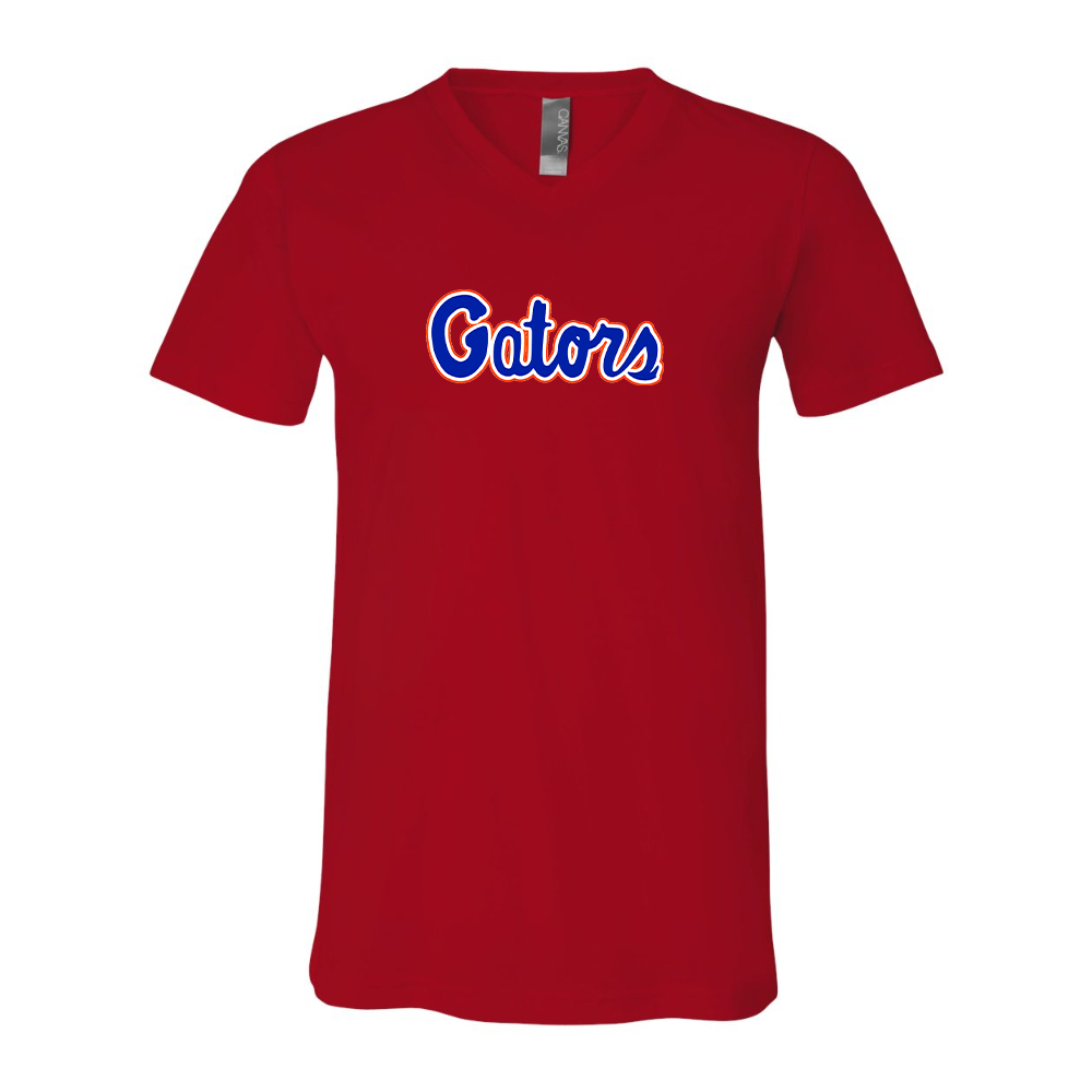 Florida Gators Script BELLA  CANVAS - Jersey V-Neck T-Shirt