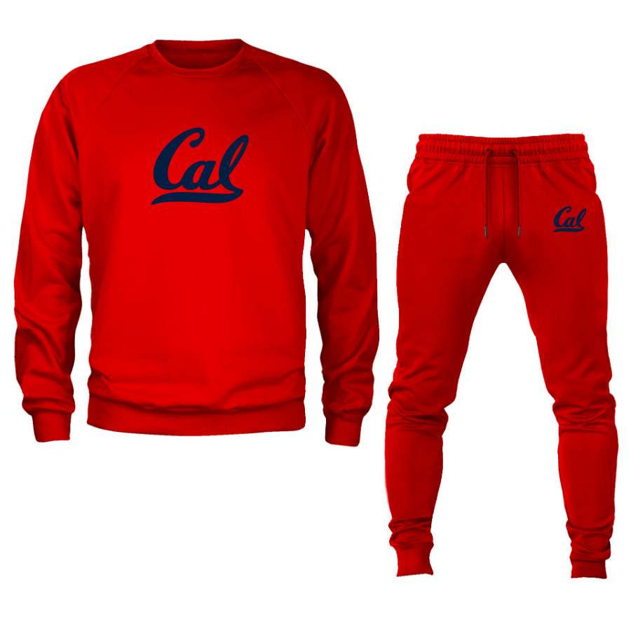 Men's California Golden Bears Crewneck Sweatshirt Joggers Suit