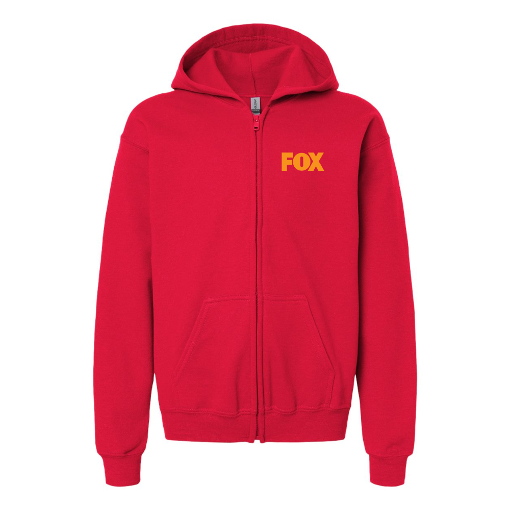 Youth Fox  Gildan Heavy Blend Full Zip Hooded Sweatshirt