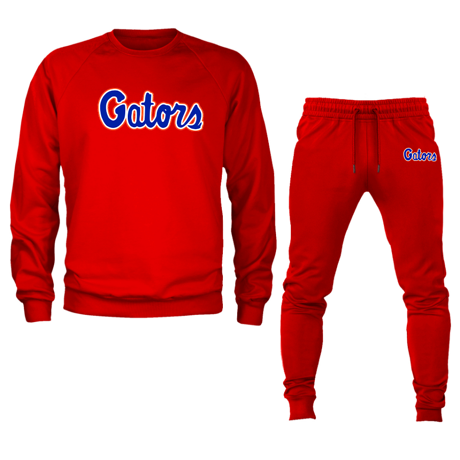 Men's  Florida Gators Script  Crewneck Sweatshirt Joggers Suit