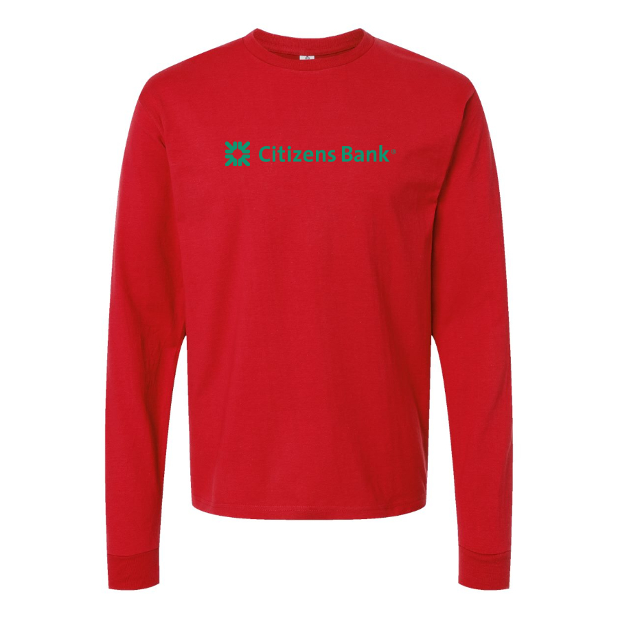 Men's Citizens Bank Logo Cotton Long Sleeve T-Shirt
