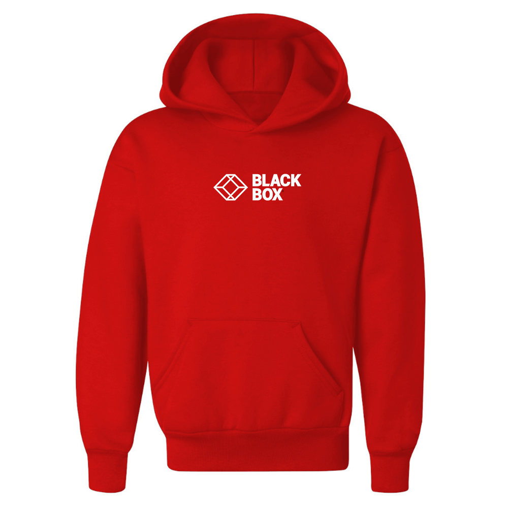 Youth Black Box Logo   Pullover Hoodie