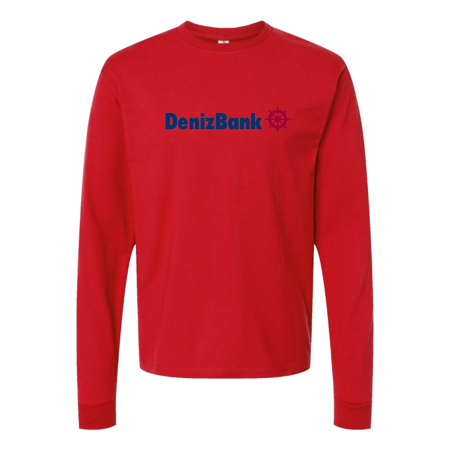 Men's DenizBank Logo Cotton Long Sleeve T-Shirt