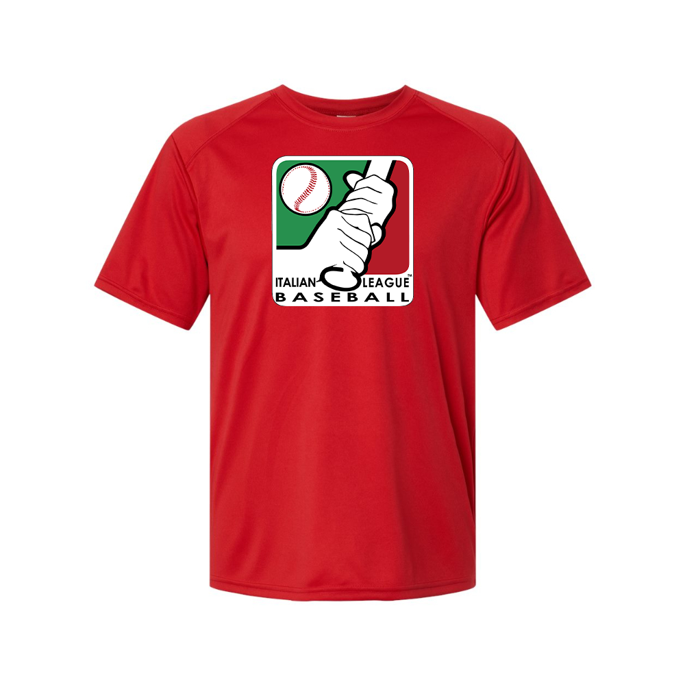 Men's Italian Baseball League Logo Performance T-Shirt