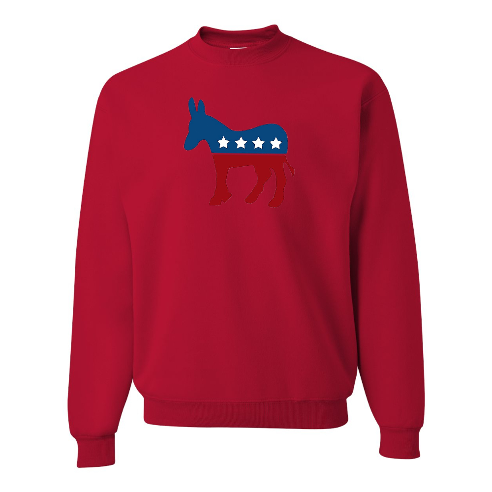 Men's Democrat Election Symbol JERZEES NuBlend Crewneck Sweatshirt