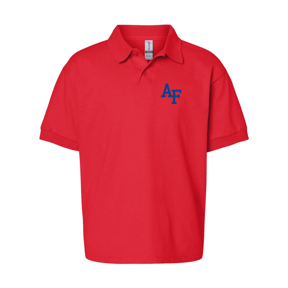 Youth Air Force Falcons  Gildan Dry Blend Jersey Polo
