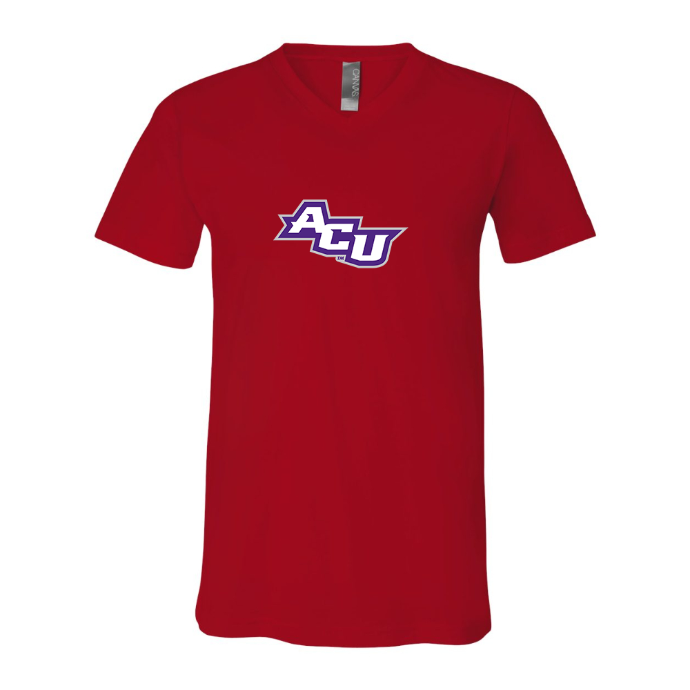 Abilene Christian Wildcats  BELLA  CANVAS - Jersey V-Neck T-Shirt