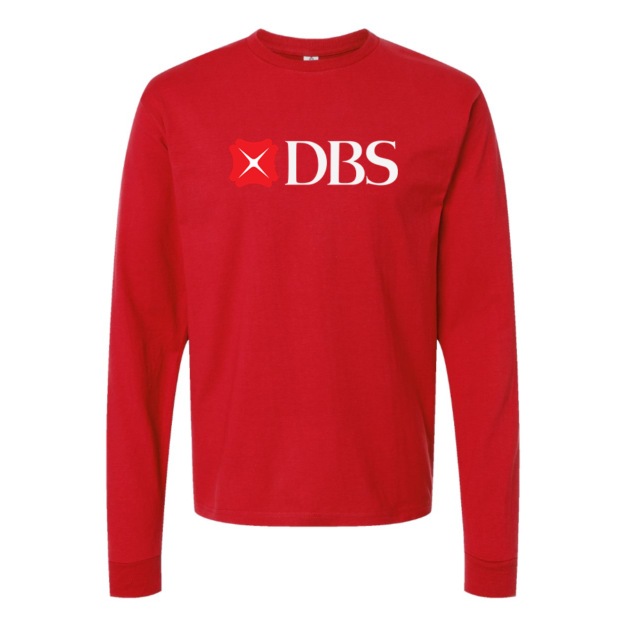 Men's DBS Bank Logo Cotton Long Sleeve T-Shirt