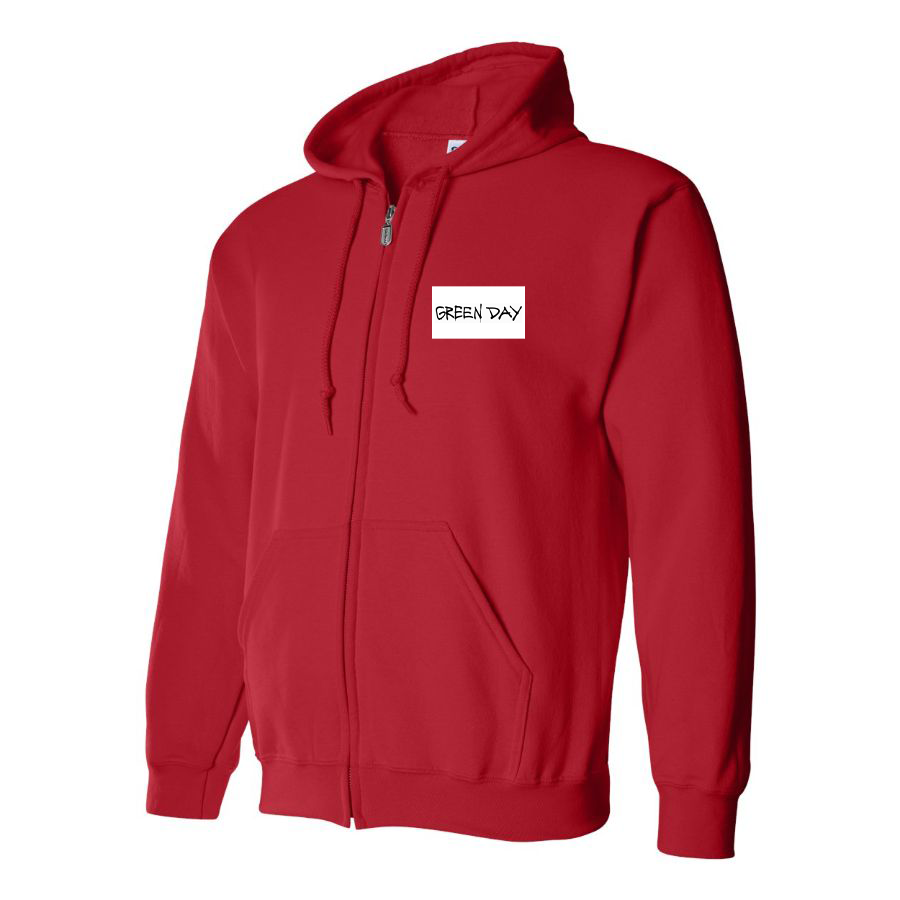 Men's Green Day Logo Zipper Hoodie