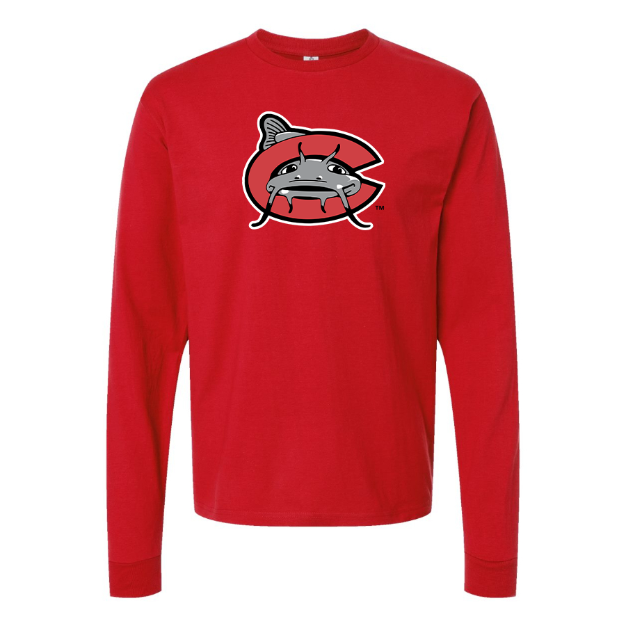 Men's Carolina Mudcats Logo Cotton Long Sleeve T-Shirt