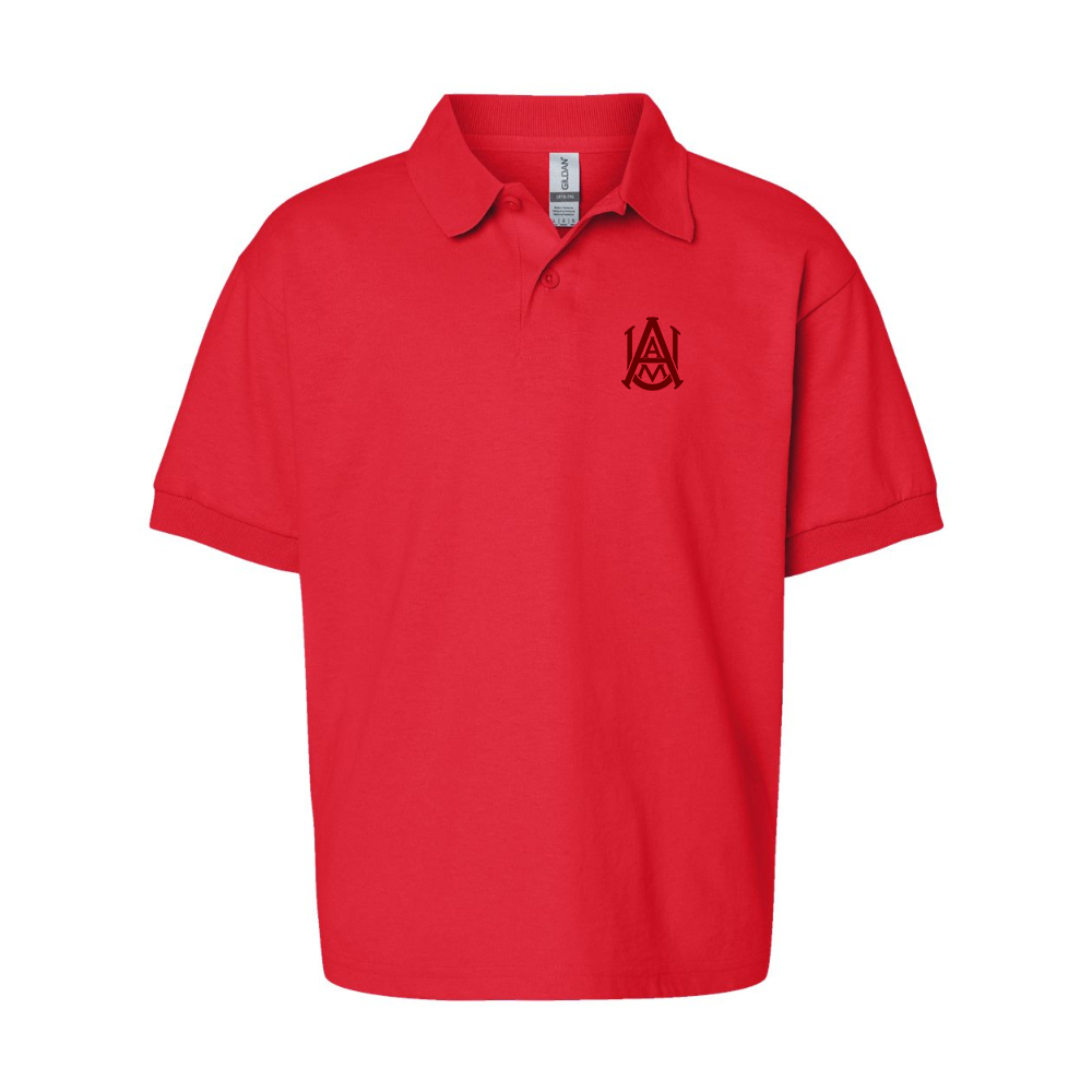 Youth Alabama AM Bulldogs  Gildan Dry Blend Jersey Polo