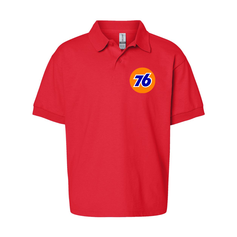Youth 76 Gas Station Gildan Dry Blend Jersey Polo