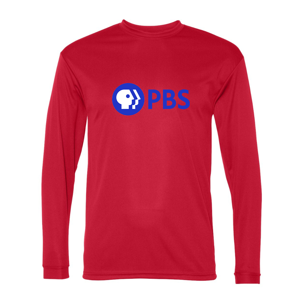 Men's PBS Blue Performance Long Sleeve T-Shirt