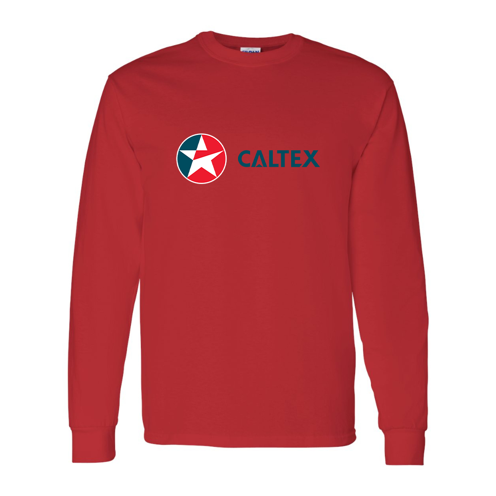 Men's  Caltex Gas Station  Gildan Heavy Cotton Long Sleeve T-Shirt