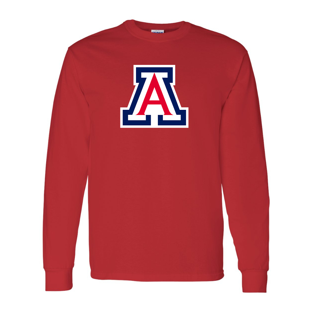 Men's  Arizona Wildcats Gildan Heavy Cotton Long Sleeve T-Shirt