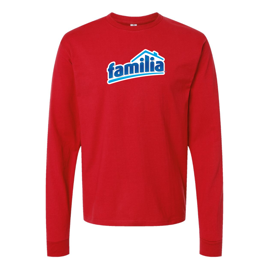 Men's Familia Logo Cotton Long Sleeve T-Shirt