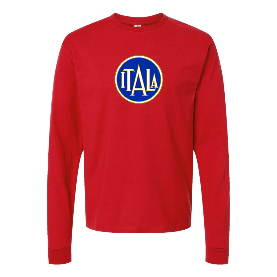 Men's  Itala Logo Cotton Long Sleeve T-Shirt
