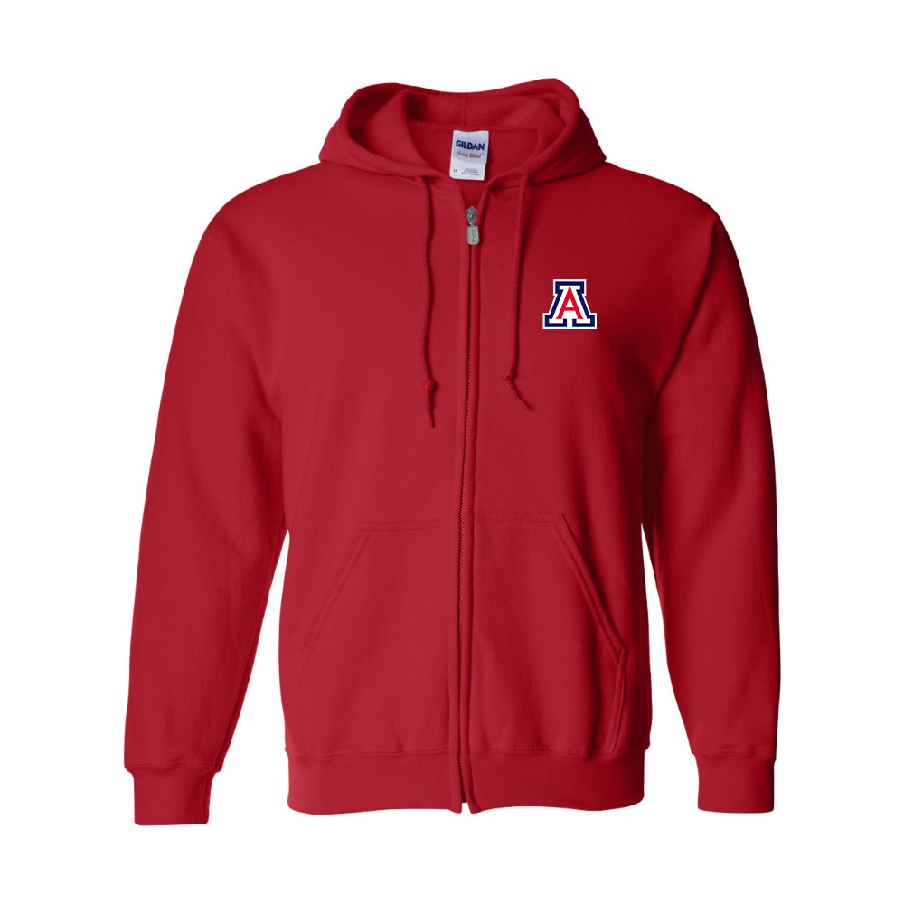 Men's   Arizona Wildcats Gildan  Heavy Blend Full Zip Hooded Sweatshirt