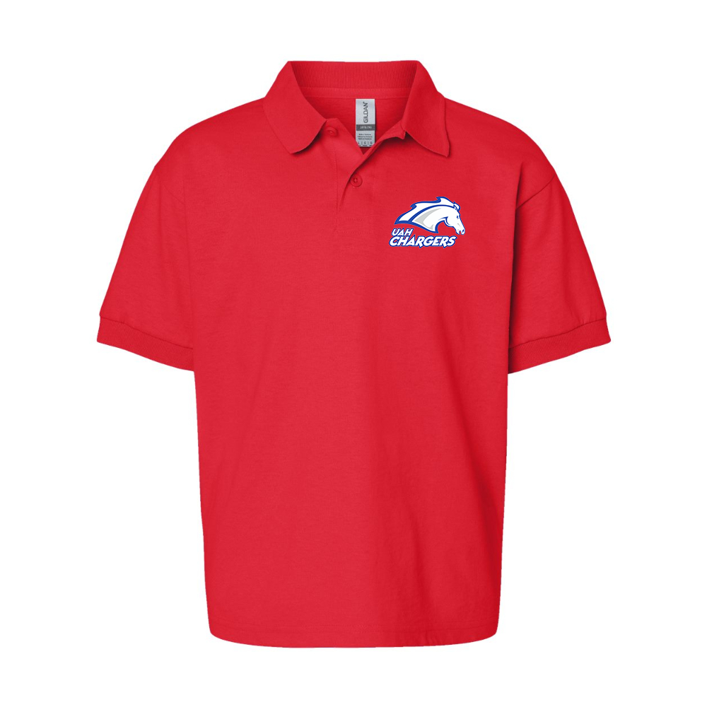 Youth Alabama Huntsville Chargers Gildan Dry Blend Jersey Polo