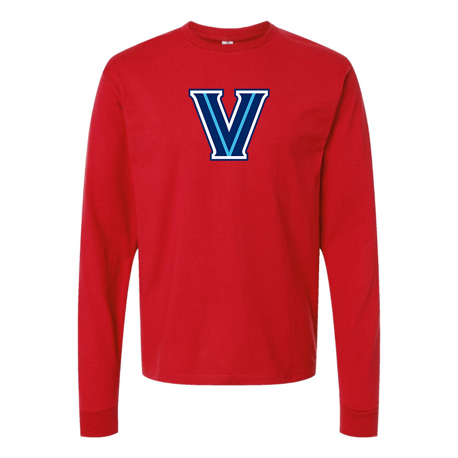Men's Villanova Wildcats Logo  Cotton Long Sleeve T-Shirt