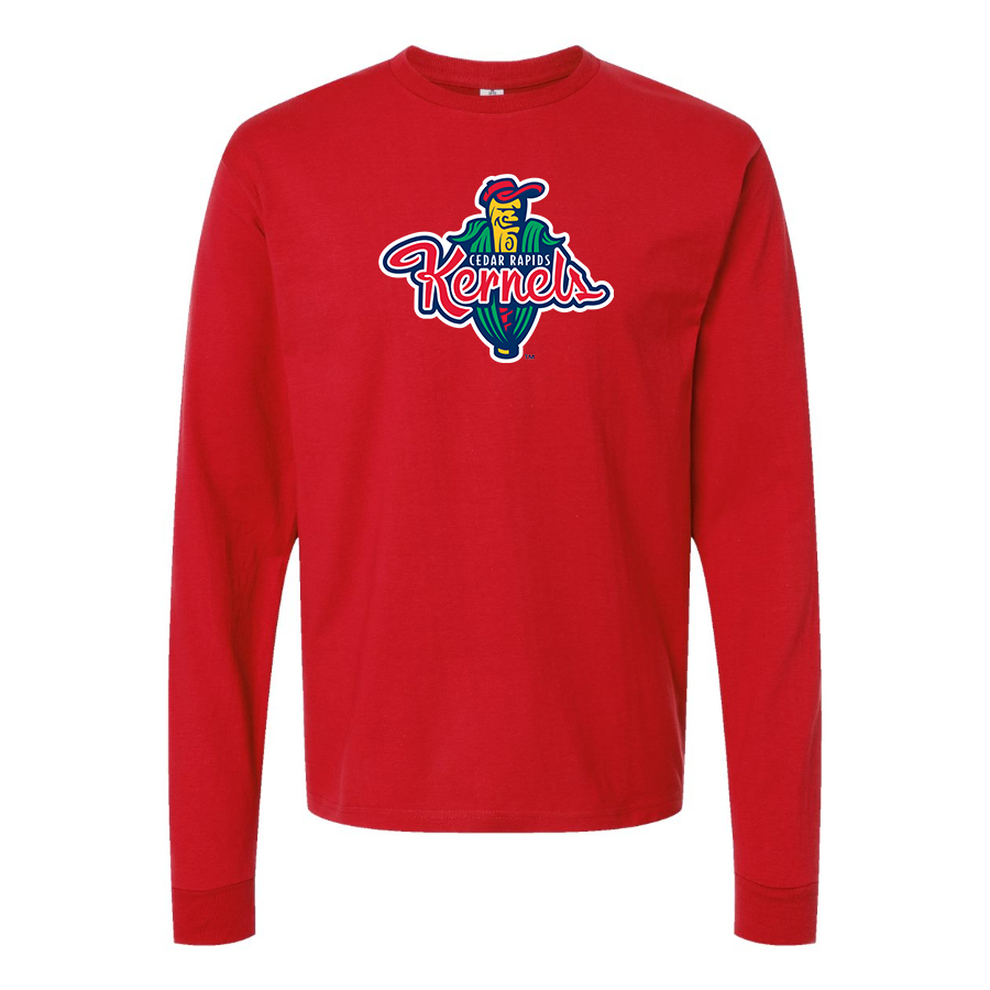 Men's Cedar Rapids Kernels Logo Cotton Long Sleeve T-Shirt