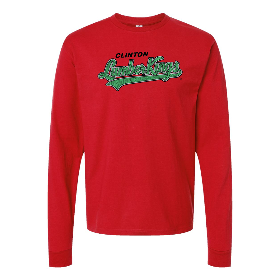 Men's Clinton LumberKings  Logo Cotton Long Sleeve T-Shirt