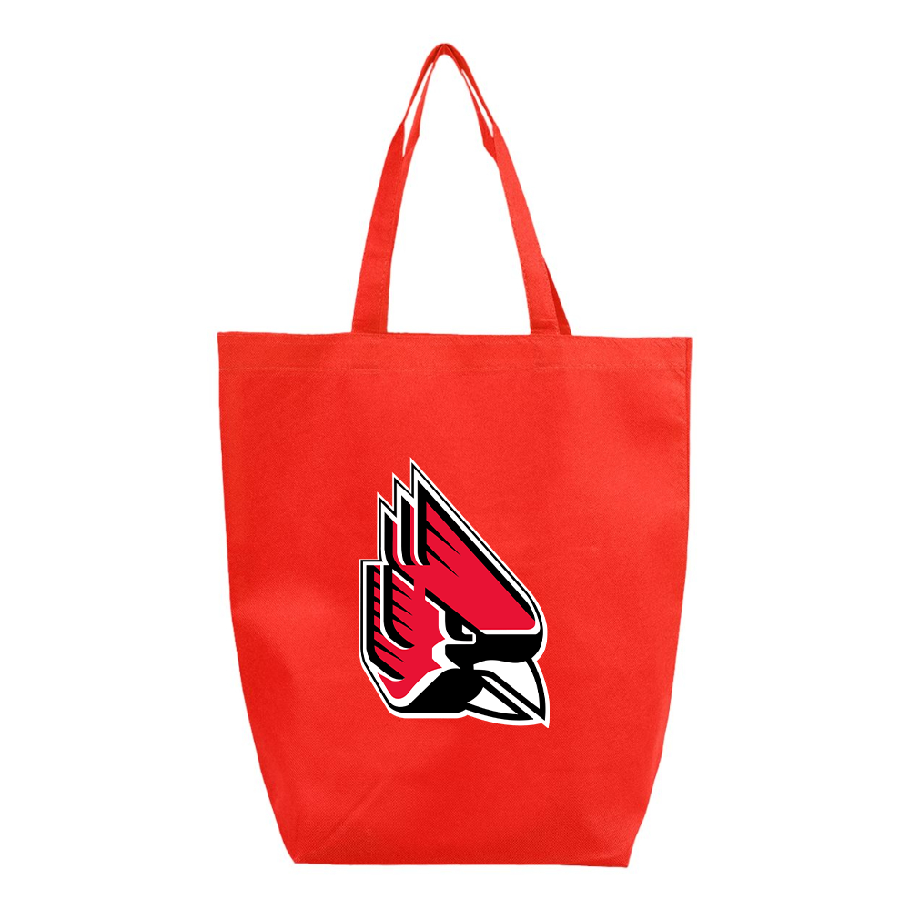The Ball State Cardinals  Q-Tees Non-Woven Gusset Bottom Tote