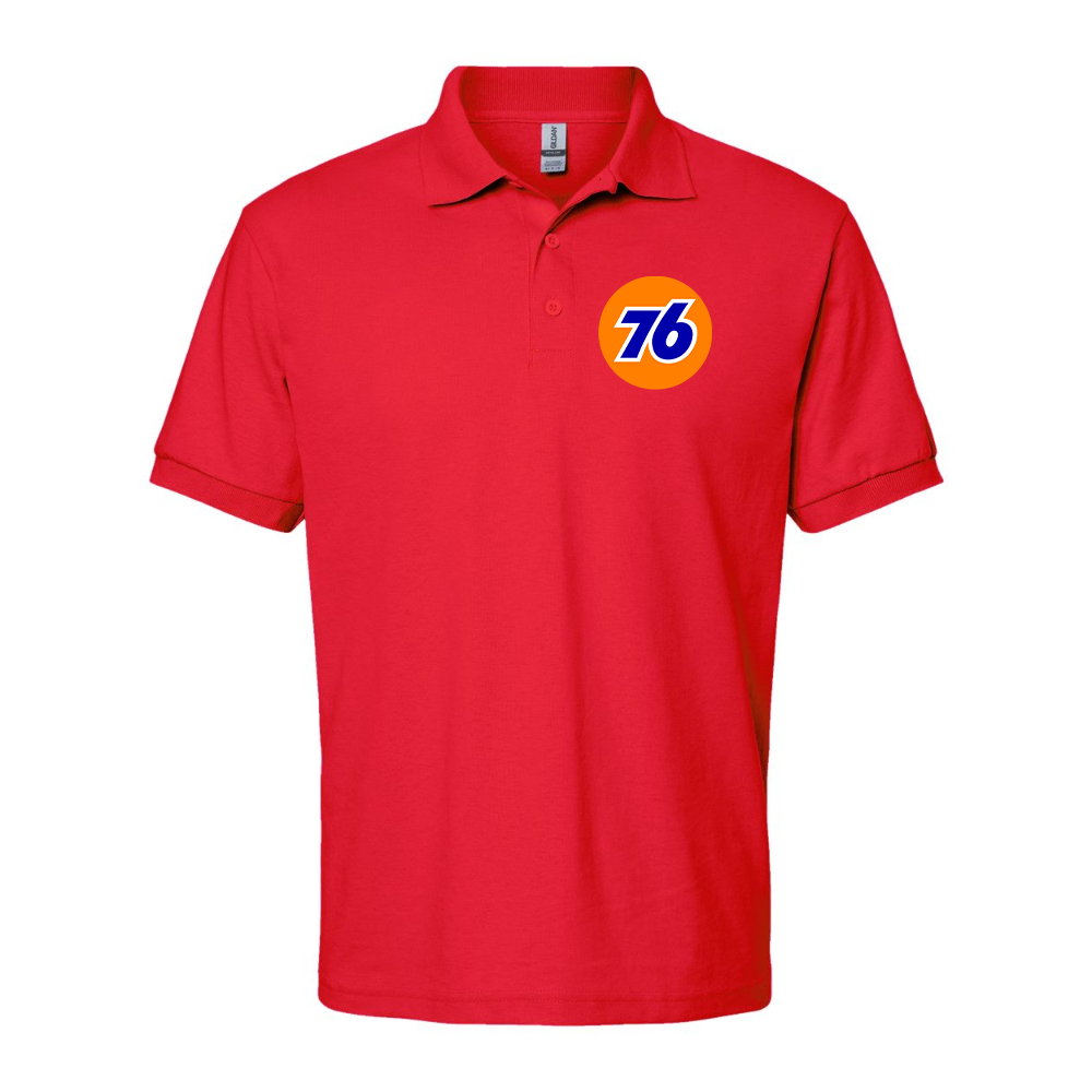 Men's 76 Gas Station  Gildan Dry Blend Jersey Polo