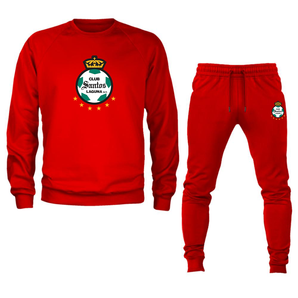 Men's Santos Laguna Soccer Crewneck Sweatshirt Joggers Suit