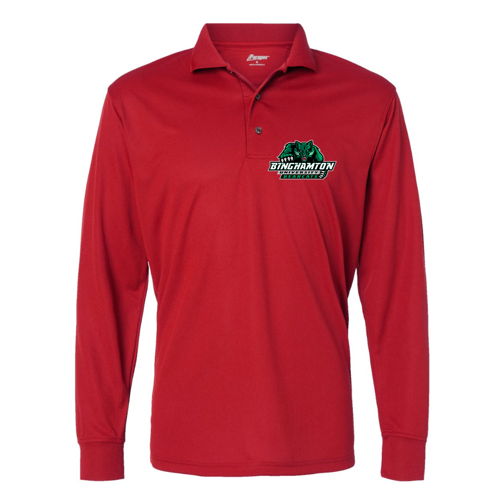 Men's  Binghamton Bearcats  Paragon Prescott Long Sleeve Polo