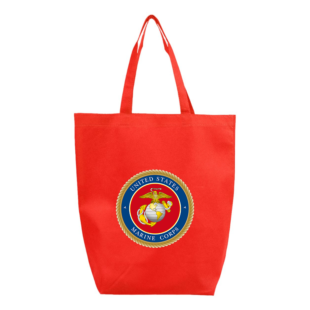 USMC Emblem Q-Tees Non-Woven Gusset Bottom Tote