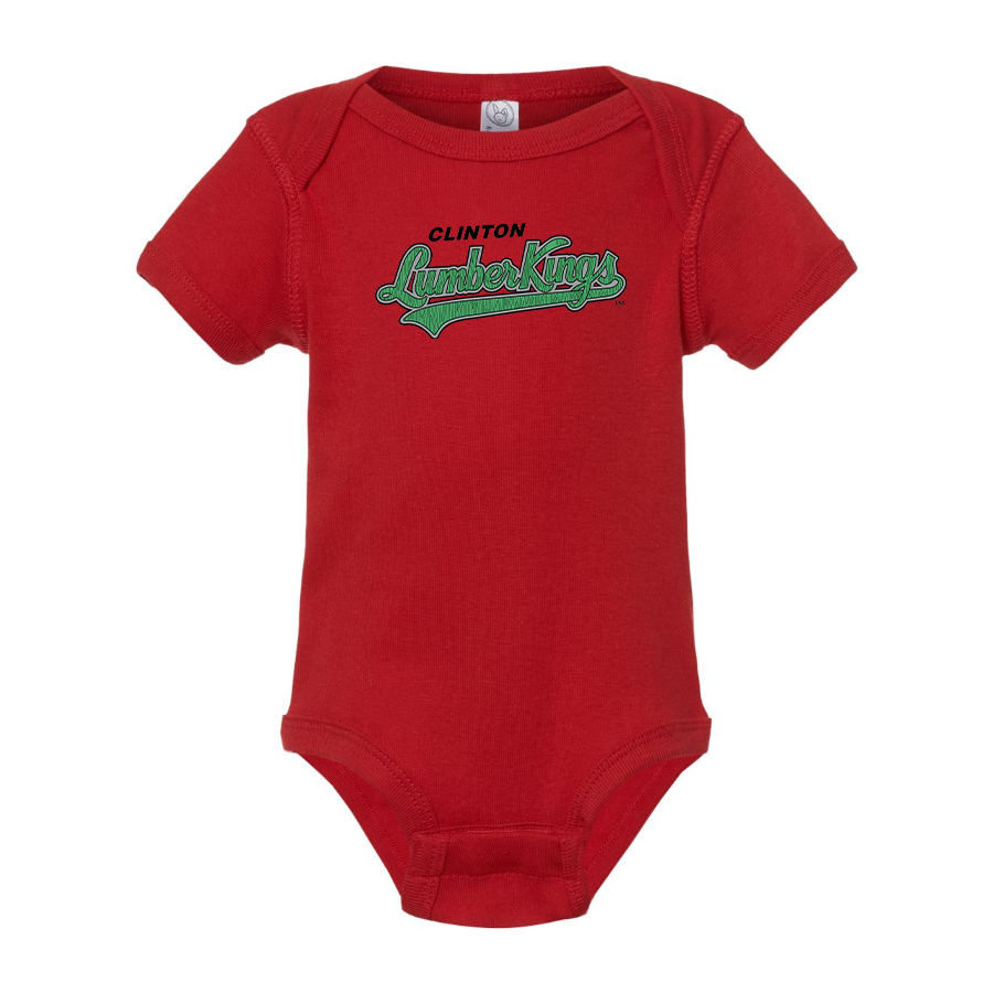 Clinton LumberKings   Logo Baby Onesie Romper