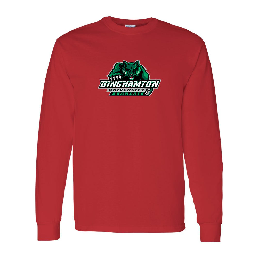 Men's Binghamton Bearcats Gildan Heavy Cotton Long Sleeve T-Shirt