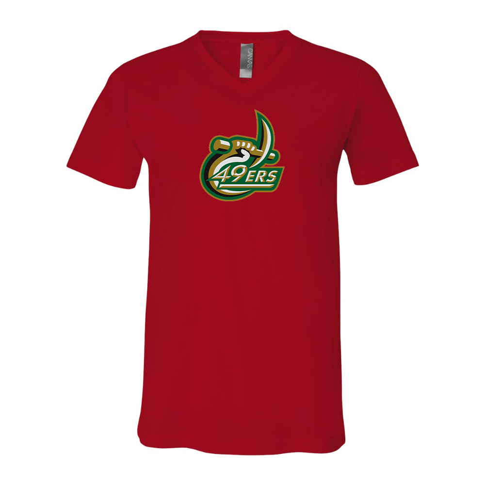 Charlotte 49ers BELLA  CANVAS - Jersey V-Neck T-Shirt