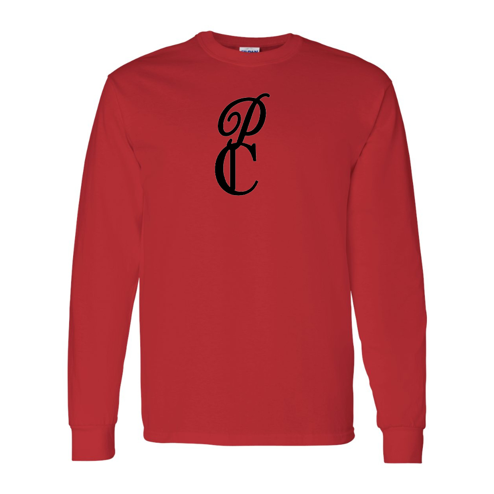Men's P & C Black   Gildan Heavy Cotton Long Sleeve T-Shirt