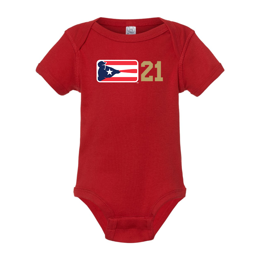Liga de Beisbol Profesional Roberto Clemente Logo Baby Onesie Romper
