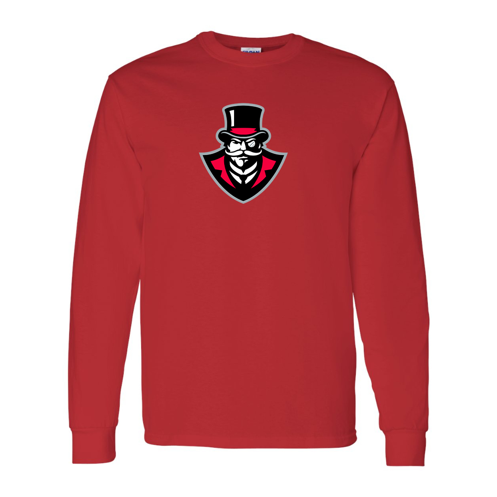 Men's  Austin Peay Governors  Gildan Heavy Cotton Long Sleeve T-Shirt