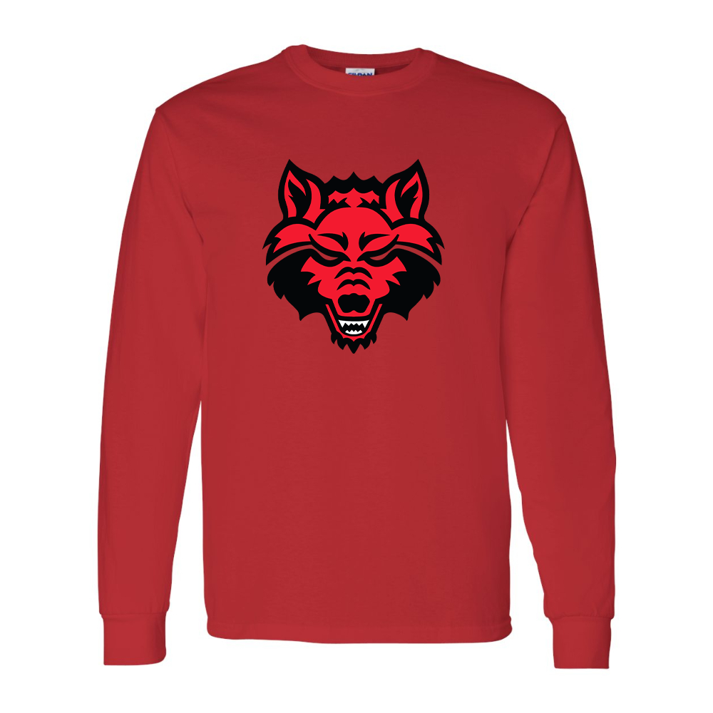 Men's  Arkansas State Red Wolves Gildan Heavy Cotton Long Sleeve T-Shirt