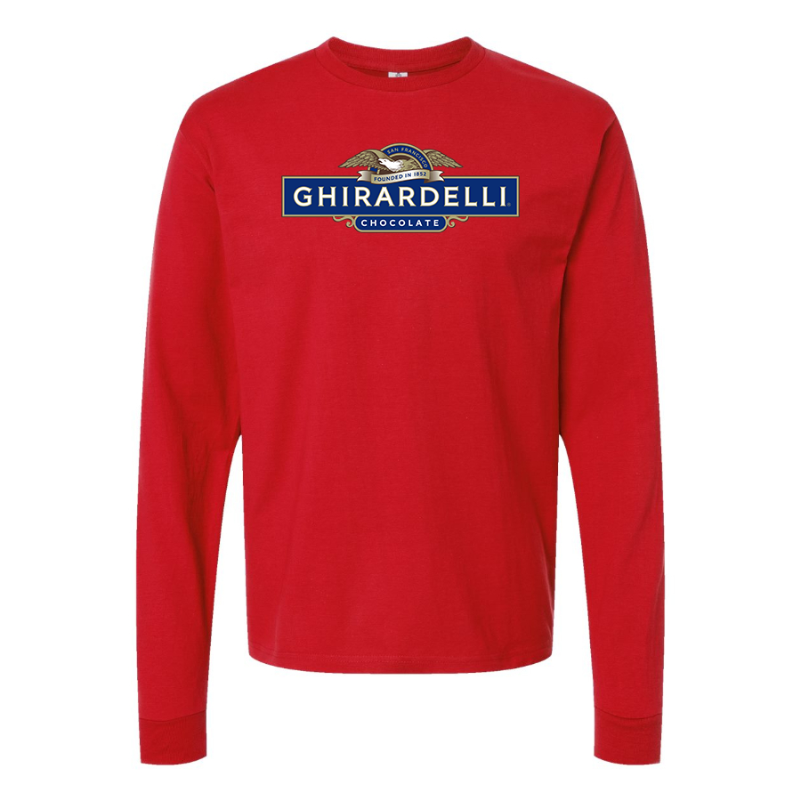 Men's Ghirardell Logo Cotton Long Sleeve T-Shirt