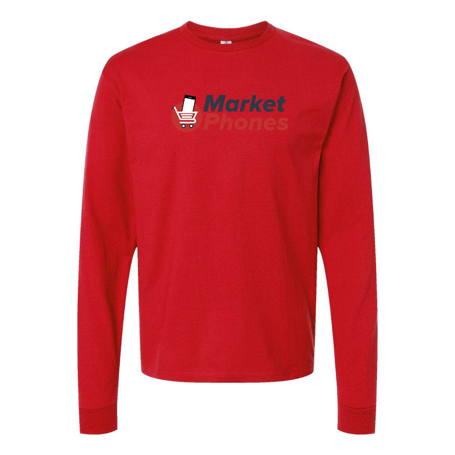 Men's MarketPhones.com Logo Cotton Long Sleeve T-Shirt