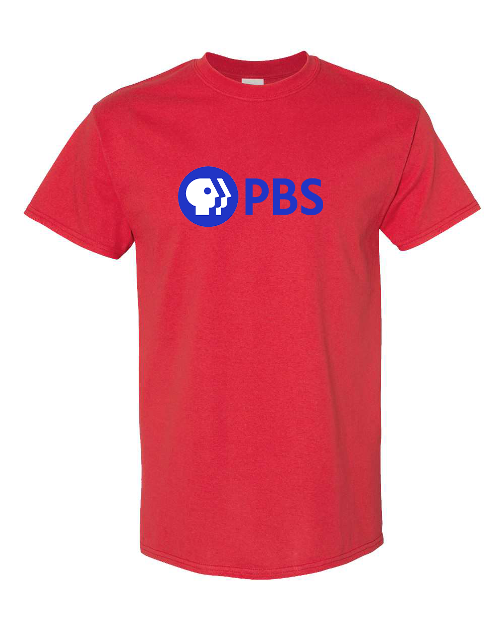 Men's PBS Blue Gildan Heavy Cotton T-Shirt